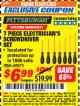 Harbor Freight ITC Coupon 7 PIECE ELECTRICIAN'S SCREWDRIVER SET Lot No. 69075 Expired: 8/31/17 - $6.99