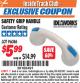 Harbor Freight ITC Coupon Safety Grip Handle Lot No. 96086 Expired: 7/31/16 - $5.99