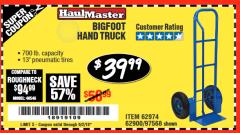 Harbor Freight Coupon BIGFOOT HAND TRUCK Lot No. 62974/62900/67568/97568 Expired: 6/2/18 - $39.99