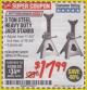 Harbor Freight Coupon 3 TON HEAVY DUTY STEEL JACK STANDS Lot No. 61196/62392/38846/69597 Expired: 1/31/18 - $17.99