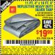 Harbor Freight Coupon HFT 11 FT. 4 IN. X 19 FT. 6 IN. HEAVY DUTY REFLECTIVE ALL-PURPOSE WEATHER-RESISTANT 9 MIL TARP Lot No. 47676 Expired: 9/1/15 - $19.99