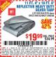 Harbor Freight Coupon HFT 11 FT. 4 IN. X 19 FT. 6 IN. HEAVY DUTY REFLECTIVE ALL-PURPOSE WEATHER-RESISTANT 9 MIL TARP Lot No. 47676 Expired: 9/20/15 - $19.99