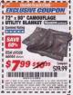 Harbor Freight ITC Coupon 72" x 80" CAMOUFLAGE UTILITY BLANKET Lot No. 69508, 66044 Expired: 5/31/17 - $7.99