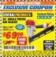 Harbor Freight ITC Coupon 34' ANGLE FINISH AIR NAILER Lot No. 61887/68020 Expired: 12/31/17 - $69.99