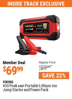 Harbor Freight ITC Coupon LITHIUM ION JUMP STARTER AND POWER PACK Lot No. 62749/64412/56797/56798 Expired: 7/1/21 - $69.99