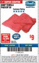 Harbor Freight ITC Coupon MECHANICS CHOICE SHOP TOWELS PACK OF 50 Lot No. 63365/63360 Expired: 3/8/18 - $9