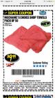 Harbor Freight Coupon MECHANICS CHOICE SHOP TOWELS PACK OF 50 Lot No. 63365/63360 Expired: 7/31/17 - $9.99