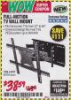 Harbor Freight Coupon FULL MOTION TV WALL MOUNT  Lot No. 64037/63155 Expired: 1/31/18 - $38.59
