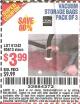 Harbor Freight Coupon STOREHOUSE REUSABLE VACUUM STORAGE BAGS, 3- PACK Lot No. 61242 Expired: 10/10/15 - $3.99