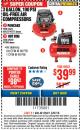 Harbor Freight ITC Coupon 3 GALLON, 100 PSI OILLESS AIR COMPRESSORS Lot No. 69269/97080/60637/61615/95275 Expired: 3/8/18 - $39.99