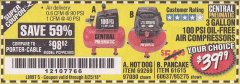 Harbor Freight Coupon 3 GALLON, 100 PSI OILLESS AIR COMPRESSORS Lot No. 69269/97080/60637/61615/95275 Expired: 8/25/18 - $39.99