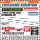Harbor Freight ITC Coupon 3 PIECE SUPER-LONG EXTENSION SET Lot No. 62121/67975 Expired: 12/31/17 - $12.99