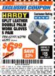 Harbor Freight ITC Coupon SPLIT LEATHER DOUBLE PALM WORK GLOVES - 5 PAIR Lot No. 66292/62197/62798 Expired: 11/30/17 - $6.99