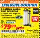 Harbor Freight ITC Coupon 2.3 GAL. MANUAL FLUID EXTRACTOR Lot No. 62643 Expired: 10/31/17 - $79.99