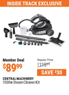Harbor Freight ITC Coupon 1500 WATT STEAM CLEANER KIT Lot No. 8823/63042 Expired: 7/1/21 - $89.99