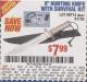 Harbor Freight Coupon GORDON 8 IN. SURVIVAL/HUNTING KNIFE Lot No. 61733/90714 Expired: 5/1/16 - $7.99