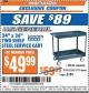 Harbor Freight ITC Coupon 24" X 36" TWO SHELF STEEL SERVICE CART Lot No. 62587/5770 Expired: 4/18/17 - $49.99