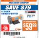 Harbor Freight ITC Coupon 8" BENCH GRINDER/BUFFER Lot No. 94327 Expired: 4/10/18 - $59.99