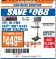 Harbor Freight ITC Coupon 20", 12 SPEED PRODUCTION DRILL PRESS Lot No. 61484 Expired: 11/7/17 - $449.99