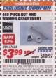 Harbor Freight ITC Coupon 460 PIECE NUT AND WASHER ASSORTMENT Lot No. 67624 Expired: 5/31/17 - $3.99
