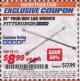 Harbor Freight ITC Coupon 20" FOUR-WAY LUG WRENCH Lot No. 94110 Expired: 5/31/17 - $8.99