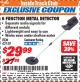 Harbor Freight ITC Coupon 6 FUNCTION METAL DETECTOR Lot No. 43150 Expired: 12/31/17 - $29.99