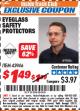Harbor Freight ITC Coupon EYEGLASS SAFETY PROTECTORS Lot No. 43946 Expired: 7/31/17 - $1.49