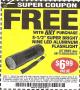 Harbor Freight FREE Coupon 3-1/2" SUPER BRIGHT ALUMINUM FLASHLIGHT Lot No. 69111/63599/62522/62573/63875/63884/63886/63888/69052 Expired: 3/6/16 - FWP