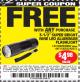 Harbor Freight FREE Coupon 3-1/2" SUPER BRIGHT ALUMINUM FLASHLIGHT Lot No. 69111/63599/62522/62573/63875/63884/63886/63888/69052 Expired: 12/31/17 - FWP