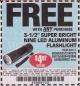 Harbor Freight FREE Coupon 3-1/2" SUPER BRIGHT ALUMINUM FLASHLIGHT Lot No. 69111/63599/62522/62573/63875/63884/63886/63888/69052 Expired: 1/17/18 - FWP