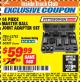 Harbor Freight ITC Coupon 14 PIECE MASTER BALL JOINT ADAPTER SET Lot No. 62785/63725/60307 Expired: 11/30/17 - $59.99