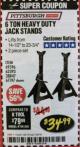 Harbor Freight Coupon 6 TON HEAVY DUTY STEEL JACK STANDS Lot No. 61197/38847/69596/62393 Expired: 2/28/18 - $34.99