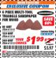Harbor Freight ITC Coupon 6 PIECE MULTI-TOOL TRIANGLE SANDPAPER FOR WOOD Lot No. 61312/61314/61315 Expired: 9/30/17 - $1.99