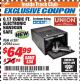 Harbor Freight ITC Coupon 0.17 CUBIC FT. ELECTRONIC HANDGUN SAFE Lot No. 61581/62984 Expired: 12/31/17 - $64.99