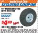 Harbor Freight ITC Coupon 10" PNEUMATIC TIRE WITH ZINC HUB Lot No. 43612 Expired: 10/31/17 - $4.49