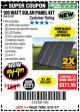 Harbor Freight Coupon THUNDERBOLT SOLAR 100 WATT AMORPHOUS SOLAR PANEL KIT Lot No. 63585 Expired: 8/31/17 - $149.99