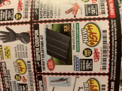 Harbor Freight Coupon THUNDERBOLT SOLAR 100 WATT AMORPHOUS SOLAR PANEL KIT Lot No. 63585 Expired: 9/30/19 - $154.99