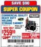 Harbor Freight Coupon VULCAN COMMERCIAL QUALITY HEAVY DUTY WELDING CABINET Lot No. 63179 Expired: 1/29/18 - $259.99
