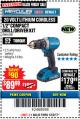Harbor Freight Coupon HERCULES 20 VOLT LITHIUM CORDLESS 1/2" COMPACT DRILL/DRIVER KIT Lot No. 63381 Expired: 12/3/17 - $89.99
