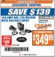 Harbor Freight ITC Coupon 165 AMP ARC/TIG WELDER WITH 240 VOLT INPUT Lot No. 62486 Expired: 3/28/18 - $349.99