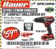 Harbor Freight Coupon BAUER 20 VOLT CORDLESS 1/2" COMPACT DRILL/DRIVER KIT Lot No. 63531 Expired: 12/11/17 - $59.99