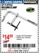 Harbor Freight Coupon 12" F-STYLE WELDING CLAMP Lot No. 63512 Expired: 7/30/17 - $14.99