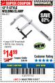 Harbor Freight Coupon 12" F-STYLE WELDING CLAMP Lot No. 63512 Expired: 11/5/17 - $14.99