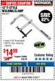 Harbor Freight Coupon BERGER 12 IN. F-STYLE WELDING CLAMP Lot No. 63512 Expired: 11/5/17 - $14.99