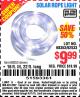 Harbor Freight Coupon SOLAR ROPE LIGHT Lot No. 69297/56883 Expired: 4/11/15 - $9.99