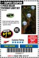 Harbor Freight Coupon 3 PIECE SOLAR PATHWAY LIGHT SET Lot No. 63482 Expired: 8/31/17 - $7.99