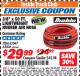 Harbor Freight ITC Coupon DIABLO 3/8" X 50 FT. LIGHTWEIGHT RUBBER AIR HOSE Lot No. 63047/63006 Expired: 10/31/17 - $29.99