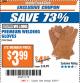 Harbor Freight ITC Coupon PREMIUM WELDING GLOVES Lot No. 39664 Expired: 9/26/17 - $3.99