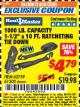 Harbor Freight ITC Coupon HAUL-MASTER 1000 LB. CAPACITY, 1-1/2 IN. X 10 FT. RATCHETING TIE-DOWN Lot No. 61302 Expired: 8/31/17 - $4.79