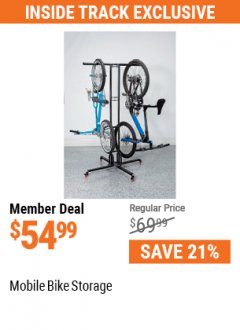 Harbor Freight Coupon MOBILE BIKE STORAGE Lot No. 61231 Expired: 7/1/21 - $54.99